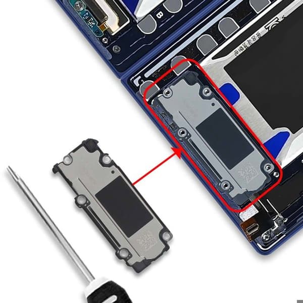 Erstatnings ekstern højttaler til Galaxy Z Fold 7 Service Pack Samsung Sort / Sølv Svart