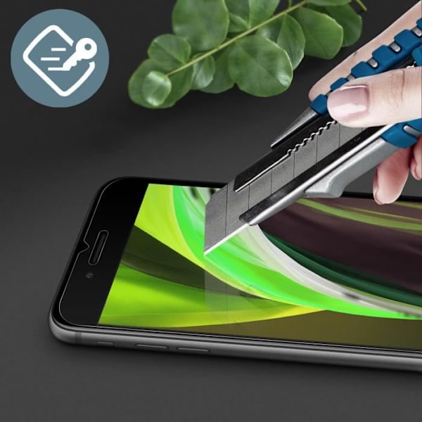 Film iPhone SE 2020 / 8 / 7 Resistant Organic Glass Force Läpinäkyvä lasi Valkoinen Vit