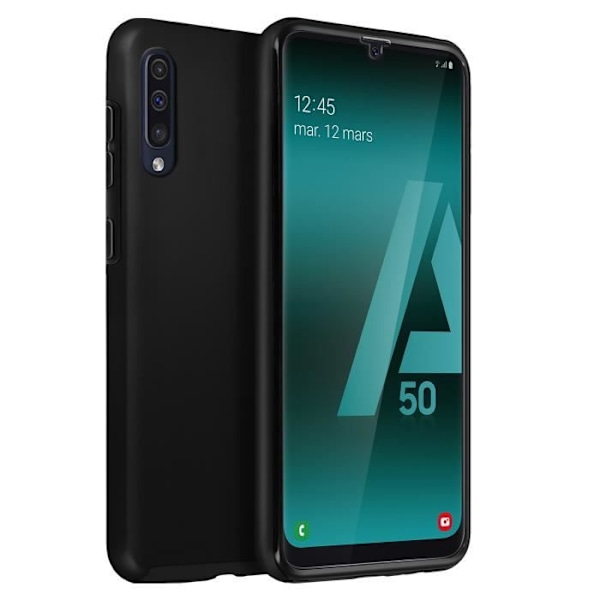 Skyddsfodral - AVIZAR - Samsung Galaxy A50 - Hård baksida - Silikon skydd - Ultra-tunn Svart