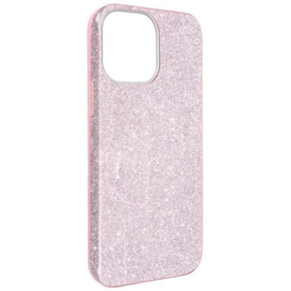 iPhone 13 Mini Glitter Avtagbart halvstyvt silikonfodral Rosa Rosa