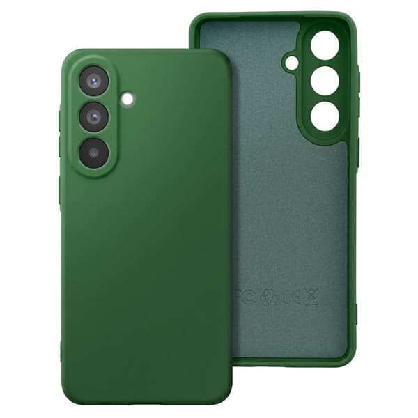 Silicone Soft-Touch Cover til Galaxy A57 med Mikrofiberforing Mørkegrøn Grön