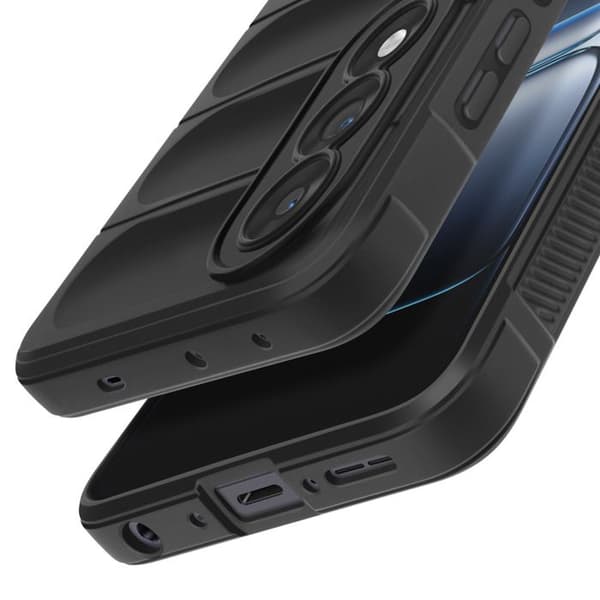 Siliconfodral - AVIZAR - OnePlus Nord 5 - Texturerad Design - Soft-Touch - Förstärkt Skydd Svart
