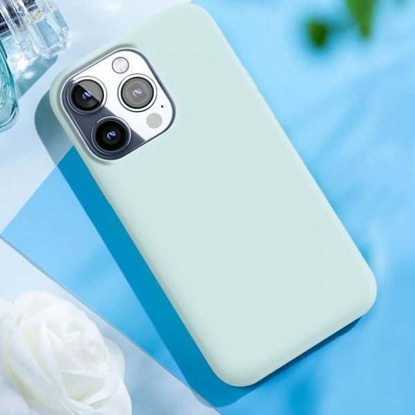 Kotelo iPhone 15 Prolle - MOXIE - Puolijäykkä - Mikrokuituinen sisäpuoli - Vaaleansininen Blå
