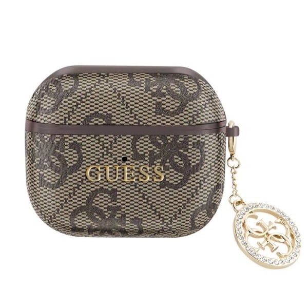Coque til AirPods 3 med Elegant Charm Design Guess Brun kastanj