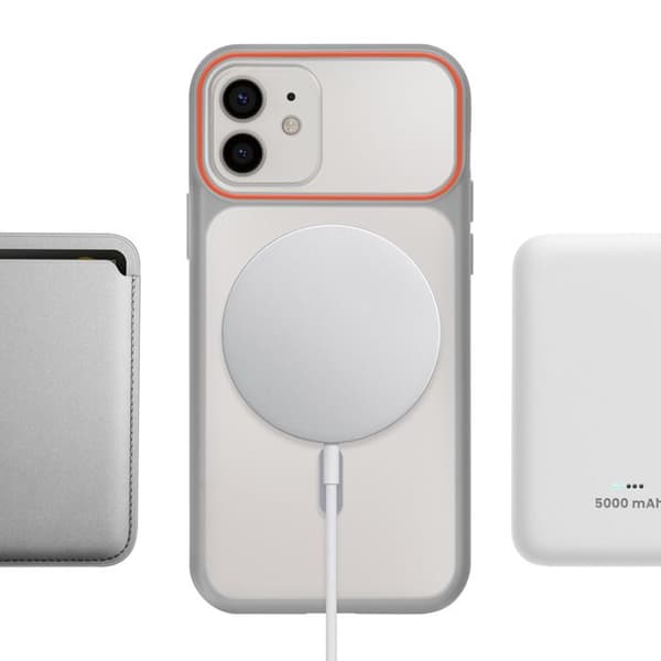 Skal för iPhone 12 / 12 Pro MagSafe Bimaterial Hård Baksida Grå Grå