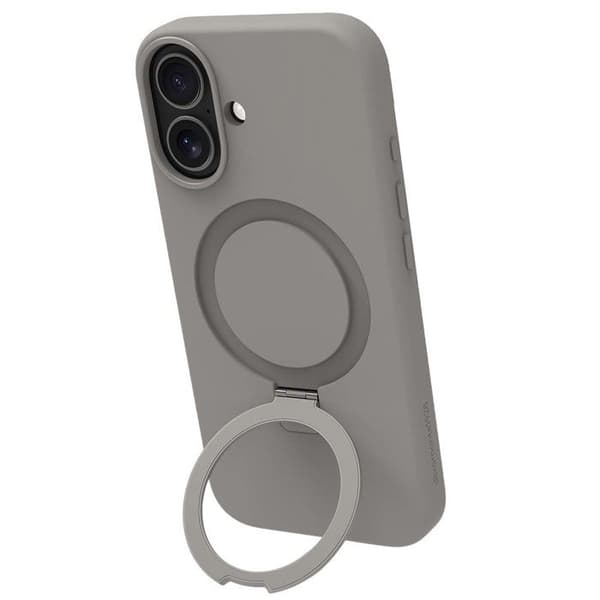 MagSafe Cover - DBRAMANTE1928 - Roskilde Kickstand - Grå - Støtte ring - Stødbeskyttelse Grå