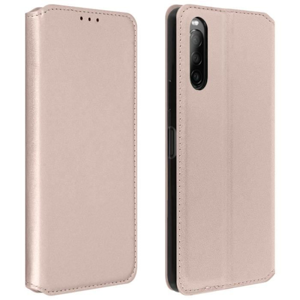 Hus - Sony - Xperia 10 2 - Øko-læder - Roséguld - Stativfunktion Rose guld
