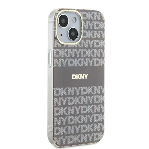 IPhone 15-fodral - DKNY IML DKNY IML Mono & Stripe MagSafe (DKHMP15SHRHSEE) - Beige