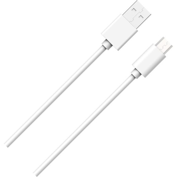 USB A 2,4A FastCharge hjemmeoplader + USB A/micro USB-kabel Hvid WOW