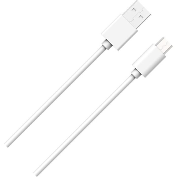 USB A 2.4A FastCharge hemladdare + USB A/micro USB-kabel Vit WOW