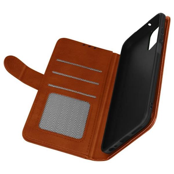 Fodral - AVIZAR - Motorola Moto G32 - Videostödfunktion - Brun kastanj