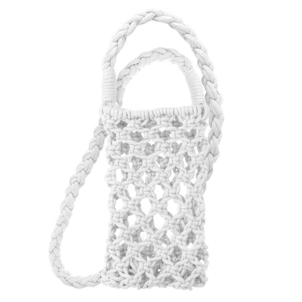 White TressBag Series Flätad Virkad Smartphone sockfodral