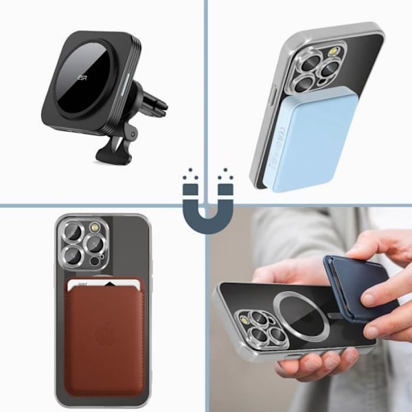 Coque - Apple - iPhone 14 Pro Max - Silikone - Sølv - MagSafe-kompatibel Pengar
