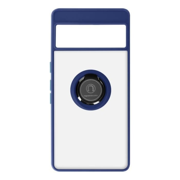 Kotelo Google Pixel 7 Prolle Bi-material Metal Ring Video Support Blue