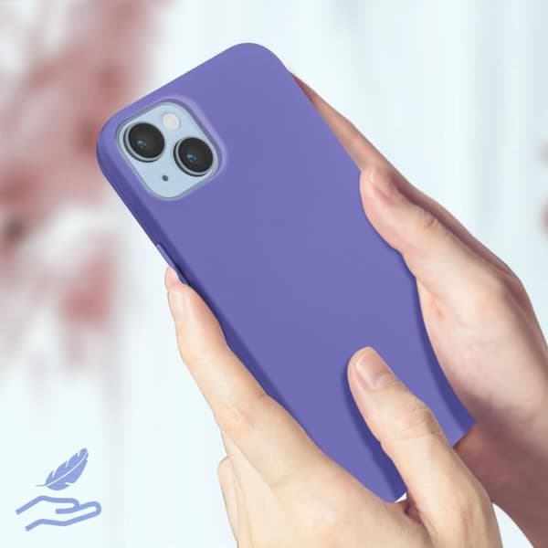 Coque iPhone 14 - Noname - Semi-rigid - Violet - Soft-touch - Effektiv beskyttelse Violett