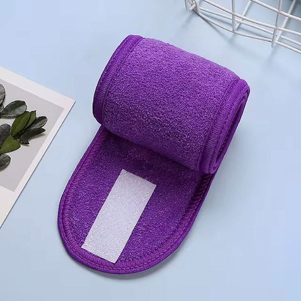 Tumman violetinvärinen kosteudenimukykyinen mikrokuitubandeau hiuksille Lila