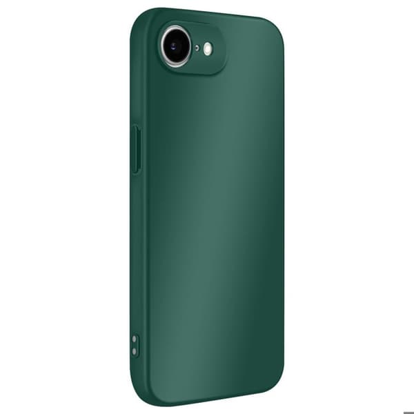 Cover - ADVARSE - iPhone 16e - Soft-Touch - Semi-stiv silicone - Mørkegrøn Grön