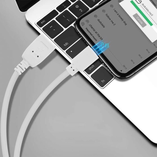 USB-kabel - AVIZAR - iPhone iPad iPod - Snabbladdning 2,0 - 1,2m - Vit Vit