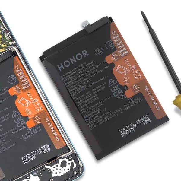 Batteri - HONOR - X8a / 90 Lite - 4500mAh - 3.85V - Li-polymer - Sort Svart