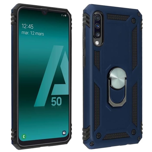 Fodral - AVIZAR - Galaxy A50 - Bi-material - Video Support Ring - Midnattsblå Midnattsblå