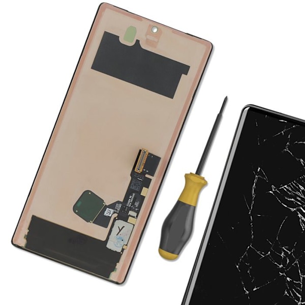 LCD-skärm och pekglas för Google Pixel 6 Pro Without Frame Relife Black Svart