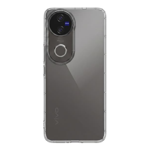 Siliconfodral för Vivo V50, mjukt och repfritt, transparent Vit