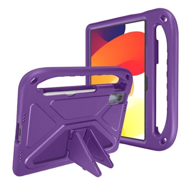 Børn Stødabsorberende Cover til Xiaomi Redmi Pad SE med Håndtag og Støtte Lilla Lila