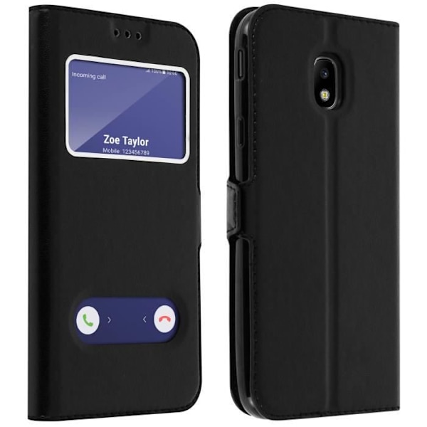 Cover til Samsung Galaxy J3 2017 - AVIZAR - Silikone Gel Cover - Sort - Fleksibel - Klap svart