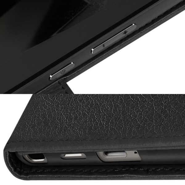 Suojakuori Samsung Galaxy S24 Ultralle - AVIZAR - Lompakon ja videon tuki - Musta - Puolijäykkä - Sileä Svart