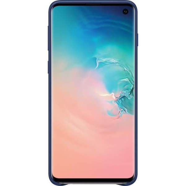 Samsung S10 læder taske - Navy marinblå