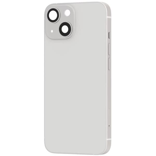 Ersättningschassi - iPhone - 13 Mini - Bakglas - Grå - Hållbar och pålitlig Vit