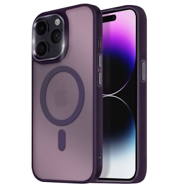MagSafe-kuori varten iPhone 14 Pro Mattapintainen Frosted Violet Reunus Lila