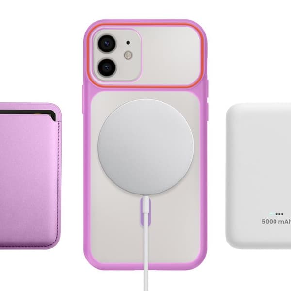 Skal för iPhone 12 / 12 Pro MagSafe Bimaterial Hård Baksida Lila Violett