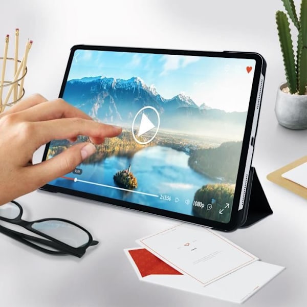 Etui - AVIZAR - iPad Pro 11 2020 - Øko-læder - Videostativ - Tyndt design - Sort Svart