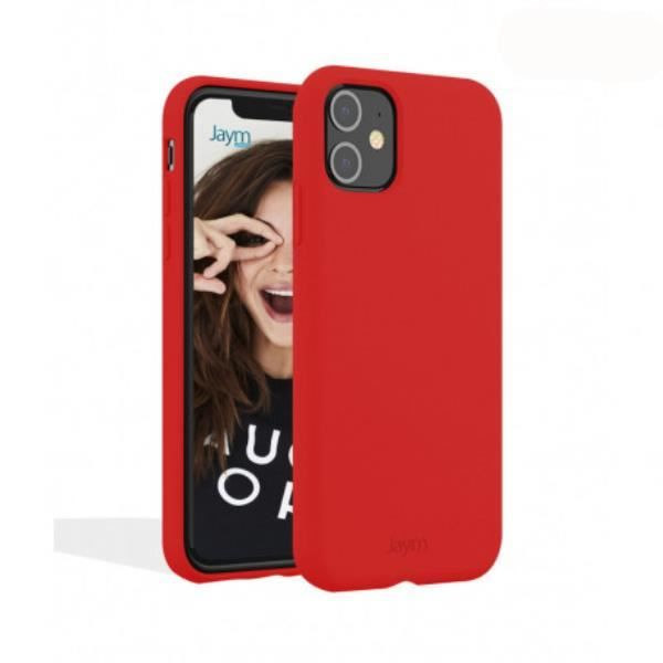 Magsafe kotelo Apple iPhone 15 Pro Max Premium Silicone Microfiber Jaym Red -puhelimelle Röd