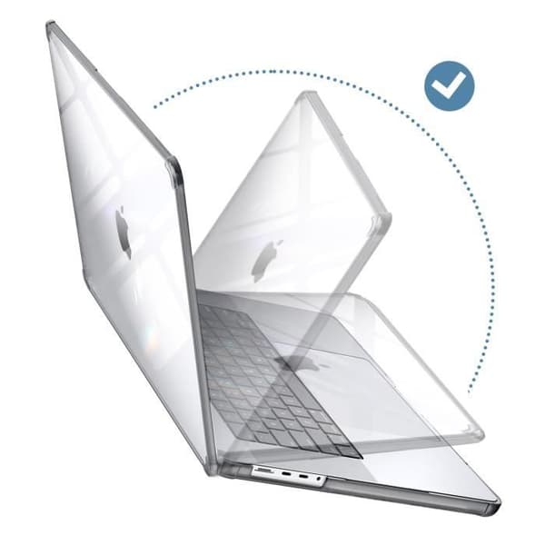 Coque Intégrale - Supcase - MacBook Pro 16 - Antishokk - Musta Läpinäkyvä - MIL STD 810G Svart