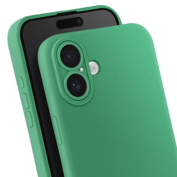 Siliconfodral för iPhone 16 Slät Skyddad Kamerablock Grön Grön