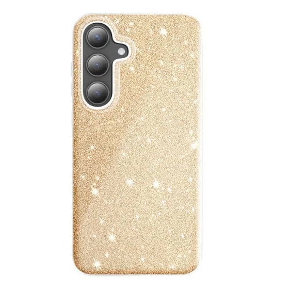 Coque Paillette för Samsung S24 Plus och S25 Plus Ultra tunn Silikon Guld Gul