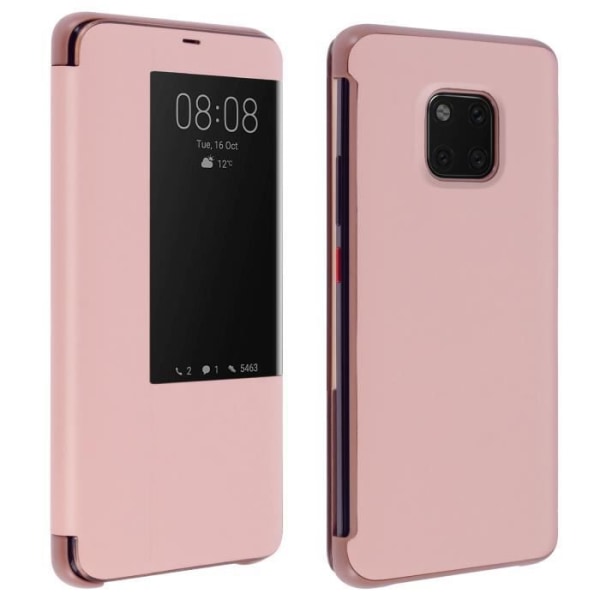 Housse - AVIZAR - Huawei Mate 20 Pro - Kova Kuori - Rose Gold - Suuri Ikkunakuori