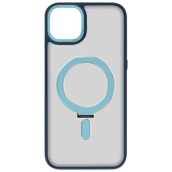 Coque - MagSafe - iPhone 15 - Silikon Gel - Magnetring - Videostöd Himmelsblå