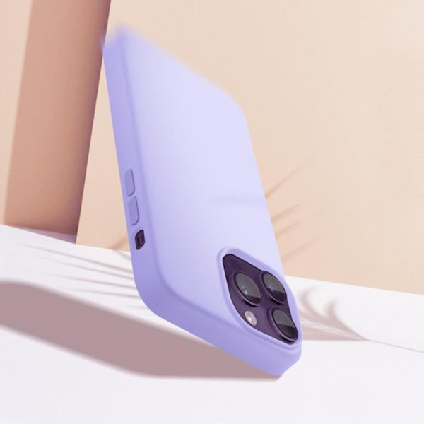 iPhone 14 Pro Max -kotelo Puolijäykkä Ohut Kevyt Pehmeä Sisäpuoli Moxie Lila