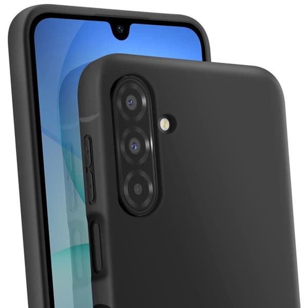Cover - ADVARSEL - Galaxy A17 - Silikone - Halsbånd - Sort Svart