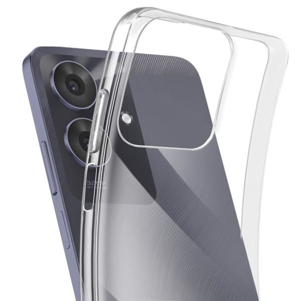 Cover - ADVARSEL - Realme Note 60 - Blød silicone - Ultra fin - Transparent Vit