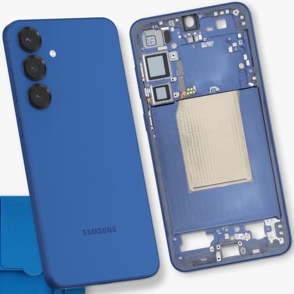 Originalt Centralt Chassi för Galaxy S25 Plus, Exakt och Säker Passform, Samsung Mörkblå Blå