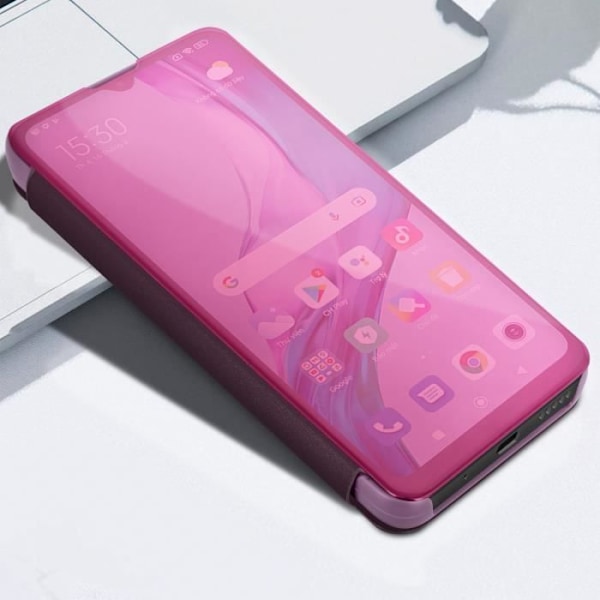 AVIZAR Clear View-fodral - Xiaomi Redmi 10C - Lila - Spegelvänd - Stativfunktion lila