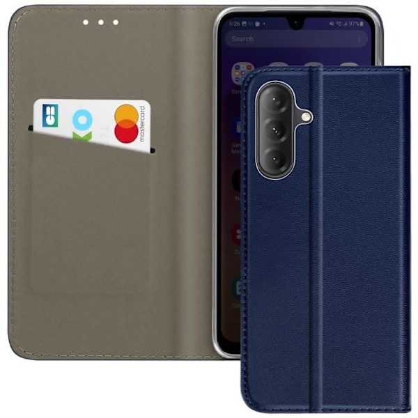 Fodral för Samsung Galaxy A26 Klämfäste Portfölj Magnetiskt Stöd Blå Natt Blå