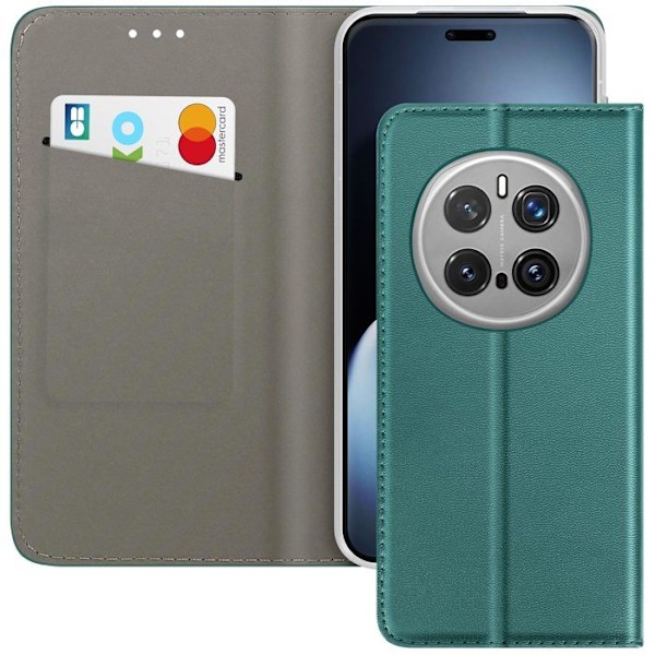 Etui til Honor Magic 7 Pro Klap Pung Magnetisk Støtte Grøn Grön
