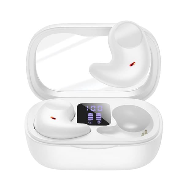 Trådløse Ørepropper - AVIZAR - Bluetooth 5.3 - Aktiv støjreduktion - Batterilevetid 20 timer - Hvid Vit