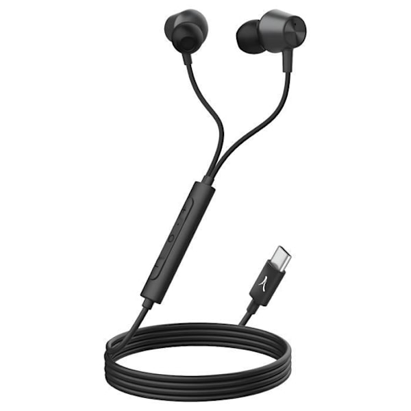 Trådbundna Hörlurar - AKASHI - USB-C - Ljudreducering - Mikrofonskontroll - Svart Svart