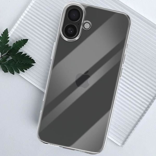 Fodral till iPhone 16 Soft Silikon Tunn Design Lätt Transparent - AVIZAR - Halvstyvt - Syntet - Blandat Transparent